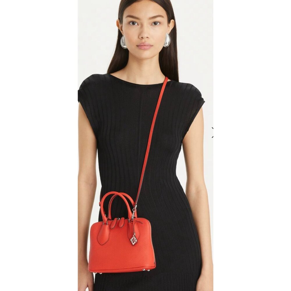 NEW WITH TAGS!!! TORY BURCH POPPY RED SWING SATCHEL HANDBAG - Picture 4 of 8